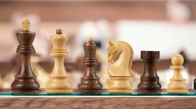 3 Inch Russian Zagreb Acacia Chess Pieces - Official Staunton™ 