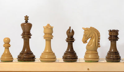 3.75" Imperial Acacia Boxwood Chess Pieces - Official Staunton™ 