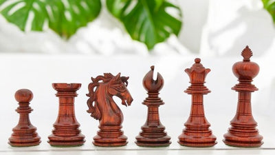 4.4" King Charles Padauk & Boxwood Luxury Chess Pieces - Official Staunton™ 