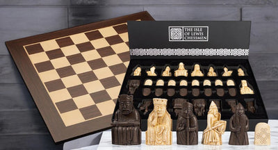 Isle of Lewis Chess Pieces, 20” Wenge Chess Board - Official Staunton™ 