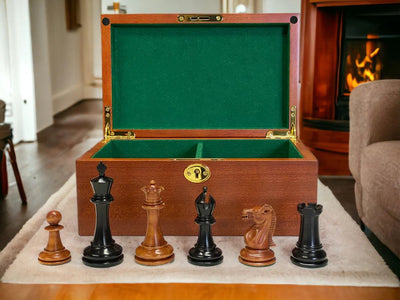 Paulsen Antique Chess Pieces & Mahogany Box - Official Staunton™ 