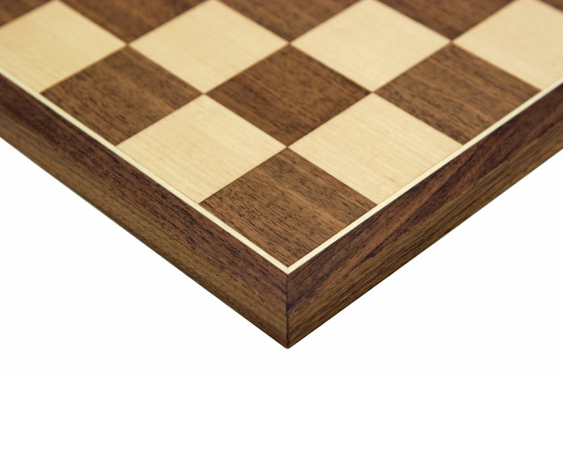 Compact Elite Ebonised Chess Pieces, 15.75" Walnut Board & Vinyl Box - Official Staunton™ 