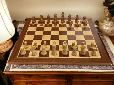 Grand Classic Acacia Mahogany Chess Set & Box - Official Staunton™ 