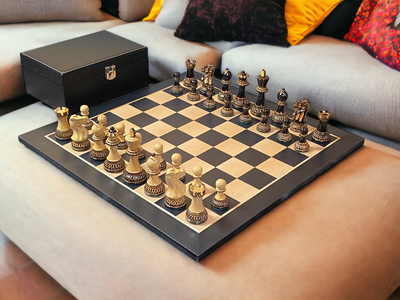 Artistic Parker Anegre Chess Set & Vinyl Box - Official Staunton™ 