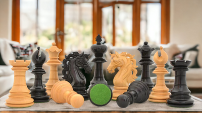 4.4" King Charles Ebony & Boxwood Luxury Chess Pieces - Official Staunton™ 