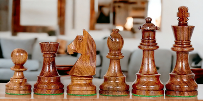 Classic 3.75" Acacia Chess Pieces - Official Staunton™ 