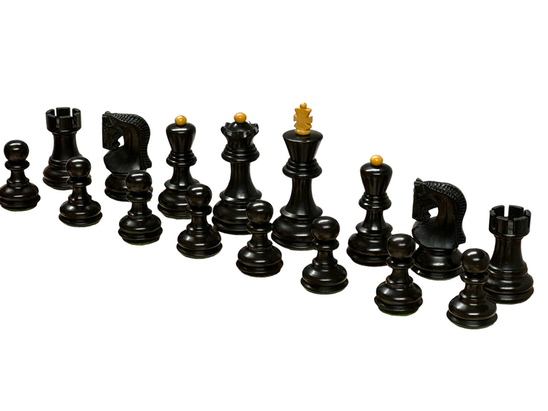 3" Zagreb Ebonised Pieces 15.75" Mahogany Board & Box - Official Staunton™ 