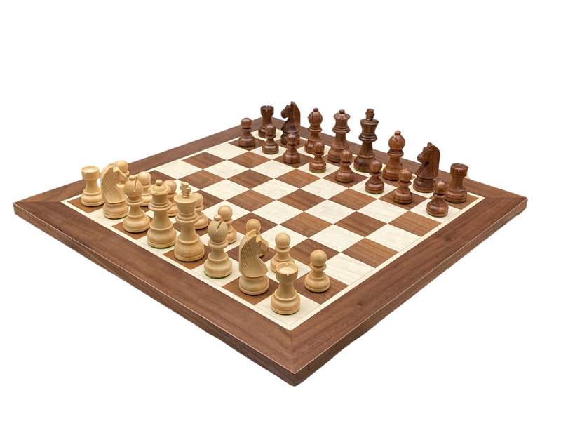 15.75" Walnut Chess Board, 3" Classic Acacia Pieces & Box - Official Staunton™ 