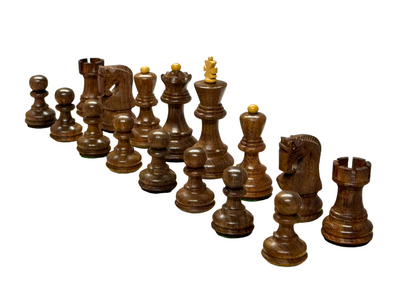 3"Zagreb Russian Acacia Chess Pieces 15.75" Mahogany Board and Box - Official Staunton™ 