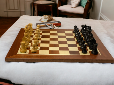 15.75” Classic Ebonised Mahogany Chess Set & Box - Official Staunton™ 