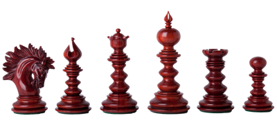 St Petersburg Savano Padauk & Boxwood Luxury Chess Pieces - Official Staunton™ 